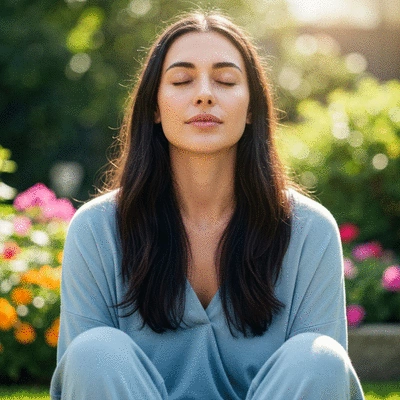 Person practicing deep breathing for anxiety relief